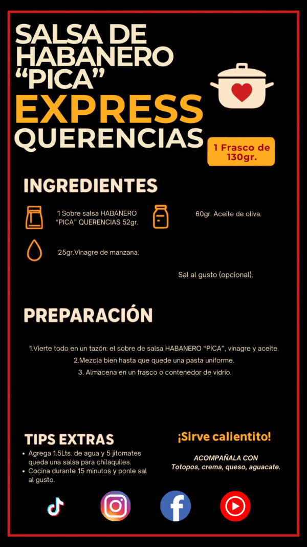 🌶🔥 Salsa de Habanero “Que Pica Mucho”